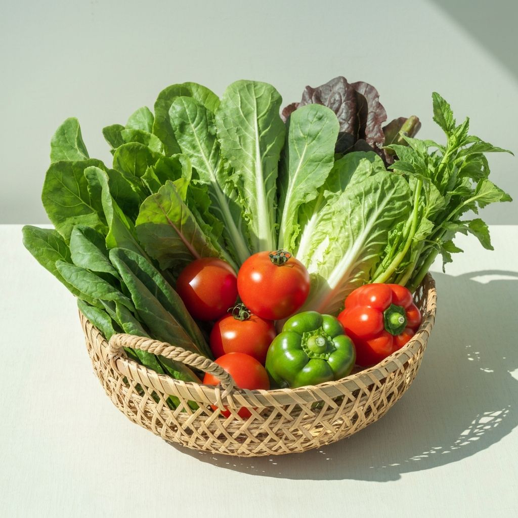 Frisches Gemüse und natürliche Lebensmittel